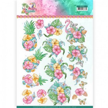 Yvonne Creations, Knipvel Happy Tropics - Tropical Flowers ; CD11331 - 1