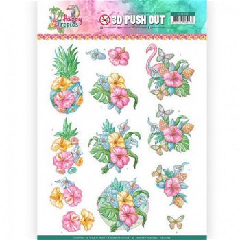 Yvonne Creations, 3D Pushout Happy Tropics - Tropical Flowers ; SB10362 - 1