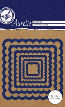 Aurelie, Die - Square Scalloped Nesting ; AUCD1010 - 1