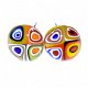 RVS edelstaal armband met prachtige gekleurde glazen cabochons van Murano millefiori glas. - 8 - Thumbnail