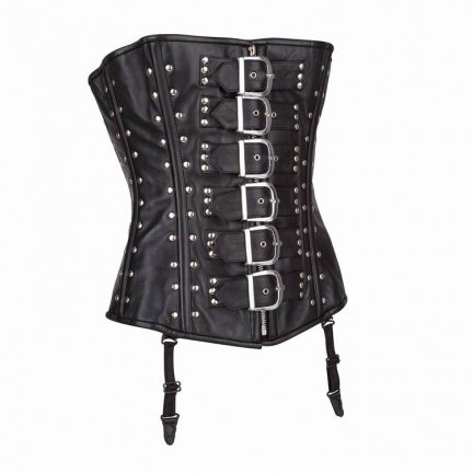 Echt leren corset model 02 in xs t/m 10xl - nr. 1