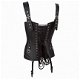 Echt leren corset model 01 zwart in xs t/m 10xl - 2 - Thumbnail