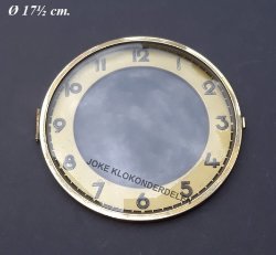 Pendule deur / wijzerplaat = bol glas = 40185