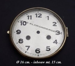 Pendule deur / wijzerplaat = bol gesl glas 39804