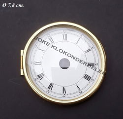 Pendule deur / wijzerplaat = bol glas 40368