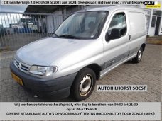 Citroën Berlingo - 2.0 HDi 500 , 1e eig /nap-pas/r-zijdeur/ inruil bespreekbaar/rijd zeer goed