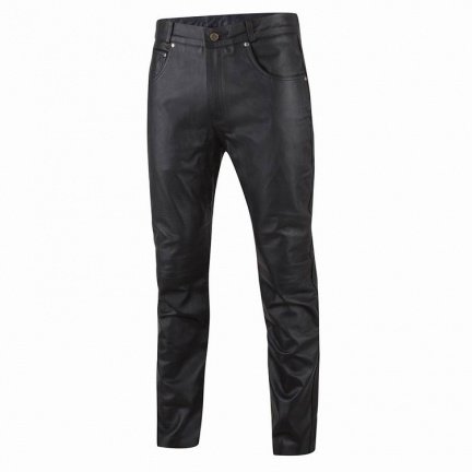 Heren leren broek model motor in maat 30 t/m 44 - Afbeelding 2