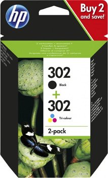 HP 302 - Inktcartridge / Zwart / Kleur / Dual-Pack - 1