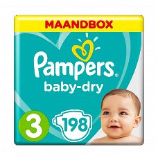 Pampers Baby-Dry - Maat 3 - 6-10 kg - Maandbox 112 Stuks - Luiers 36,99