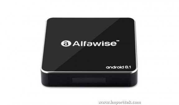 Alfawise A8 TV BOX Android 9.0 Rockchip 3229 1GB RAM + 8GB ROM - Black 1GB RAM+8 ROM UK Plug Android - 1