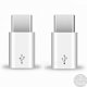 Tochic USB Type-C Male to Micro USB Female Connector Adaptor for Xiaomi 2PCS - White 2pcs - 1 - Thumbnail