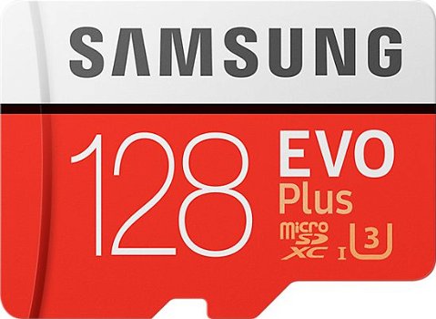 Samsung Evo Plus MicroSDXC 128GB - met adapter 25,. - 0