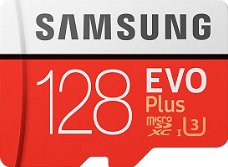 Samsung Evo Plus MicroSDXC 128GB - met adapter 25,.