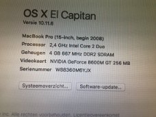MacBook Pro 15inch begin 2008