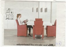 4 leren eetkamerstoelen