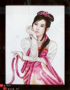 LANARTE BORDUURPAKKET YOUNG JAPANESE WOMAN 35085