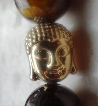 Armband van Tijgeroog met Boeddha-kraal - 2