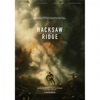 Hacksaw Ridge bioscoop poster bij Stichting Superwens! - 1