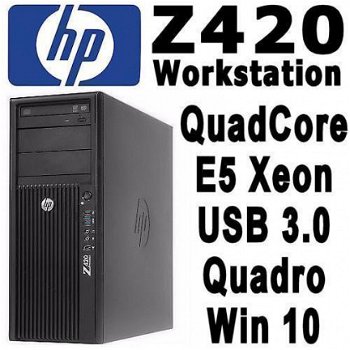 HP Z420 Workstation E5-1620 Quad-Core 3.8Ghz 16GB 500GB SATA - 1