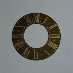 Messing cijferring met minuten-arcaderie Ø 15,7 cm. (Art.Nr. D01-109)