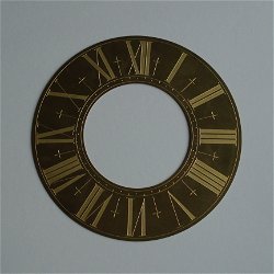 Messing cijferring met minuten-arcaderie Ø 17,8 cm. (Art.Nr. D01-108)