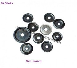 === 10 stuks Onderlegschuifjes = gebruikt === 40420