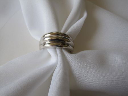 Zilveren ring met ribbel maat 18.1 - nr. 1