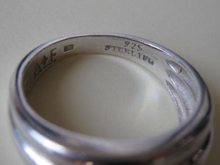 Zilveren ring met ribbel maat 18.1 - Afbeelding 3