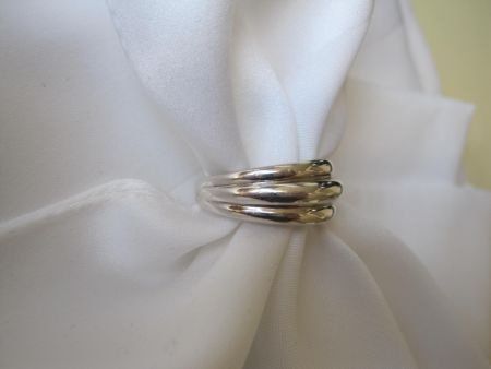 Zilveren ring met ribbel maat 18.1 - Afbeelding 4