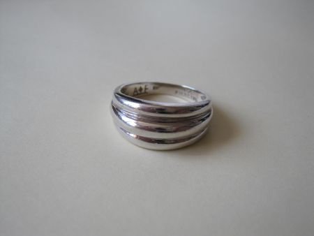 Zilveren ring met ribbel maat 18.1 - Afbeelding 6