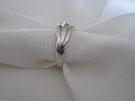 Zilveren ring met ribbel maat 18.1 - Afbeelding 8