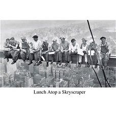 Lunch Atop A Skyscraper poster bij Stichting Superwens!