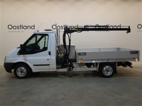 Ford Transit - 300M 2.2 TDCI Open Laadbak / Pick Up / Hiab 008T Kraan / 3-Zits / Trekhaak 2800 KG / - 1