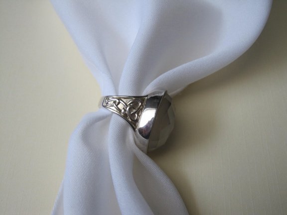 Zilveren ring maat 16.6 parelmoer onder kristal - Afbeelding 5