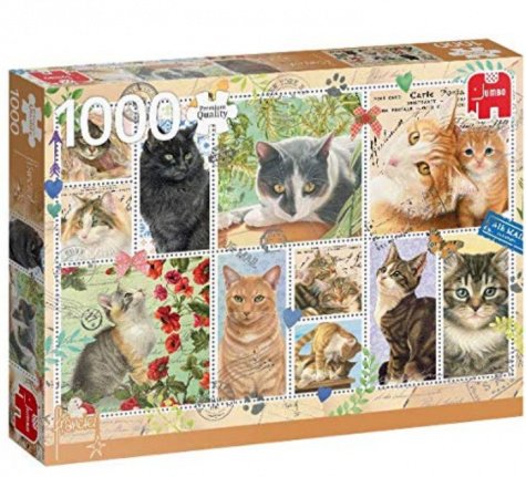 Jumbo - Cat Stamps - 1000 Stukjes Nieuw - Afbeelding 2