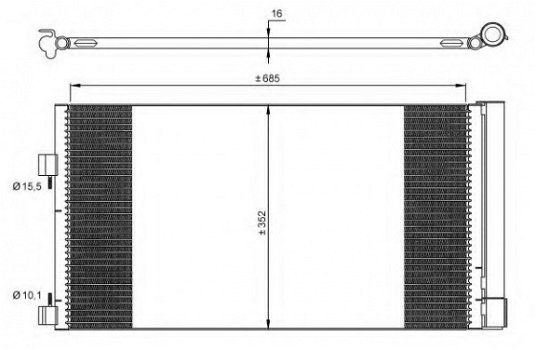 Condensor, airconditioning NRF 35890 Renault Laguna 3 - 1