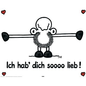 Ich hab' dich soooo lieb - Sheepworld poster bij Stichting Superwens! - 1