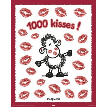 1000 Kisses - Sheepworld poster bij Stichting Superwens! - 1