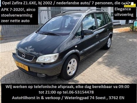 Opel Zafira - 1.6-16V Elegance , zeer nette auto / stoelverwarming / 7 personen / apk 2020 / - 1