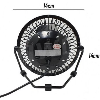 Mini ventilator met usb 14cm - 3