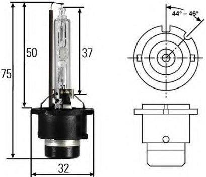 Xenon Lamp D2S HELLA 8GS 007 949-251 Audi Bmw Volvo VW Opel - 1