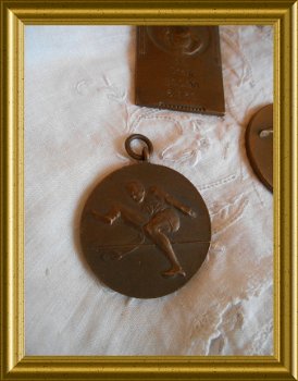 Oude penning / medaille : sport, hoogspringen, 1925 - 1