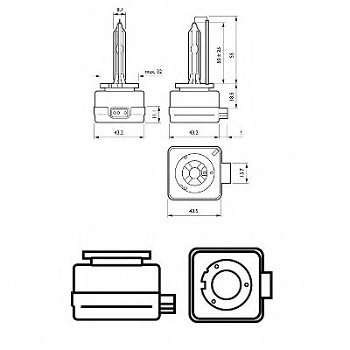 Xenon Lamp D1S PHILIPS 85415VIC1 BMW Mercedes Fiat Peugeot - 2