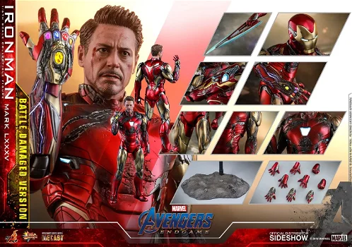 Hot Toys Avengers Endgame Iron Man Mark LXXXV Battle Damaged MMS543D33 - 3