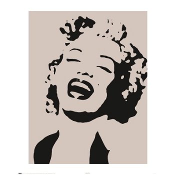 Marilyn Monroe stencil poster bij Stichting Superwens! - 1