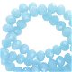 Top Facet kralen 8x6mm disc Provence blue-pearl shine coating - 3 - Thumbnail