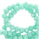 Top Facet kralen 8x6mm disc Light sky blue-pearl shine coating - 6 - Thumbnail