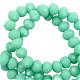 Top Facet kralen 8x6mm disc Dark spearmint green-pearl shine coating - 1 - Thumbnail