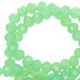 Top Facet kralen 8x6mm disc Dark spearmint green-pearl shine coating - 8 - Thumbnail