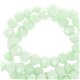 Top Facet kralen 8x6mm disc Spearmint green-pearl shine coating - 4 - Thumbnail